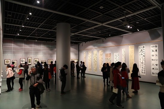 武进常熟两地政协文化交流，“凝望虞山”邵宁书画作品展在我馆开幕