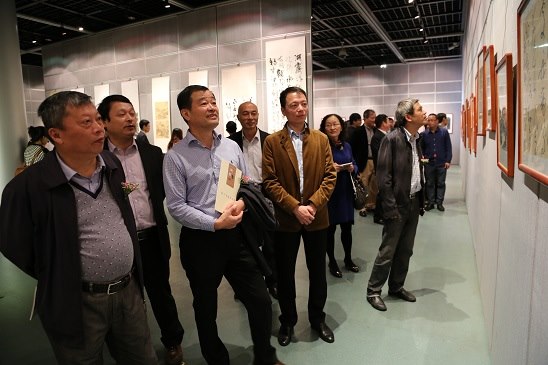 武进常熟两地政协文化交流，“凝望虞山”邵宁书画作品展在我馆开幕