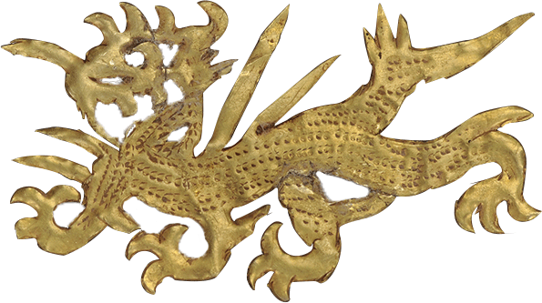 东晋 龙形金片.png