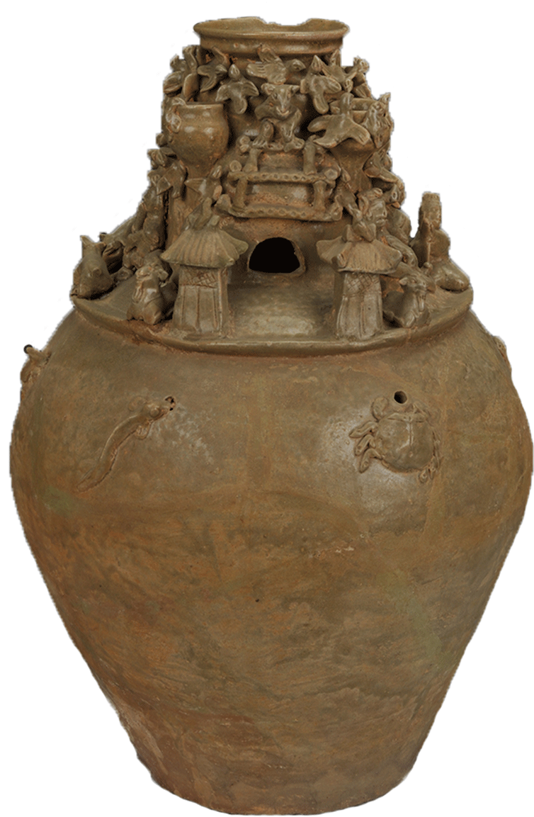 三国吴 青瓷堆塑伎乐俑魂瓶.png