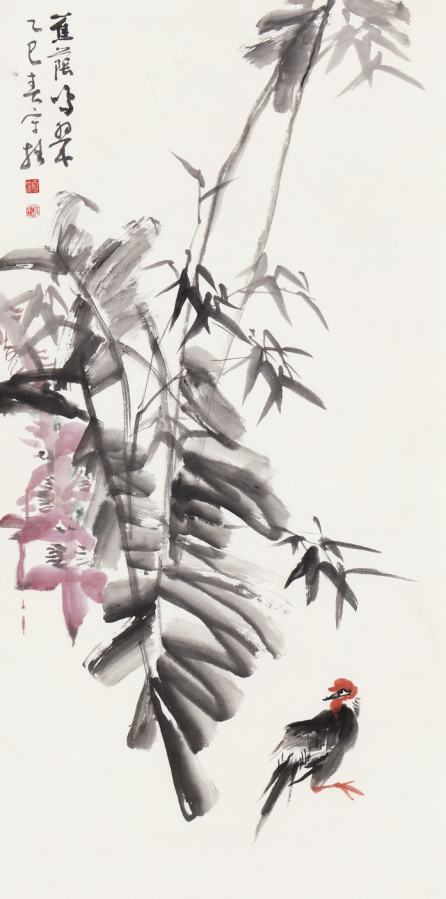 顾明智 蕉荫鸣翠 139cm×69cm 中国画.png 顾明智 蕉荫鸣翠 139cm×69cm 中国画.png