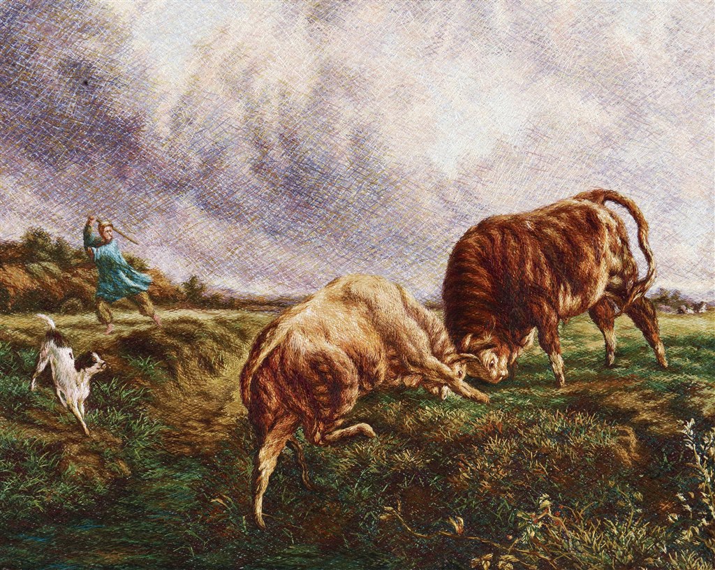 狄静-斗牛-39cm×49cm-乱针绣.jpg 狄静-斗牛-39cm×49cm-乱针绣.jpg
