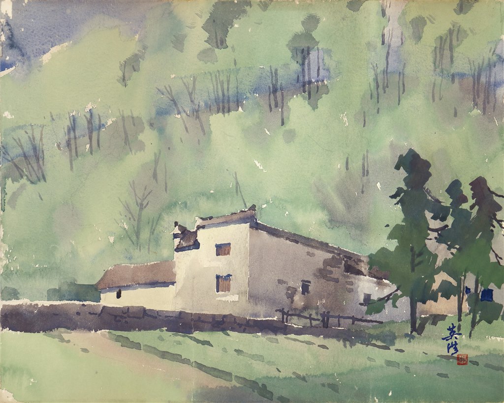 张英洪 新绿 38cm×47.5cm 水彩画.jpg 张英洪 新绿 38cm×47.5cm 水彩画.jpg